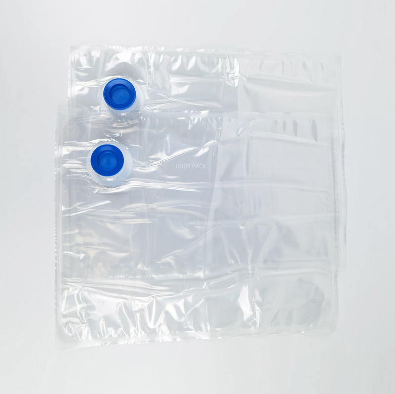 5L transparent bag in box with flat cap